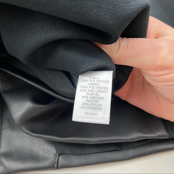 J. Jill Faux Leather Zip Jacket - Picture 8 of 10